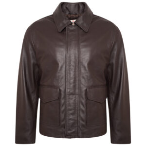 Aviator leather jacket