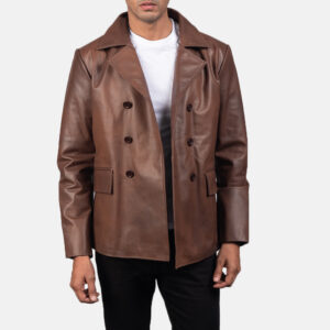 Brown Leather Blazer