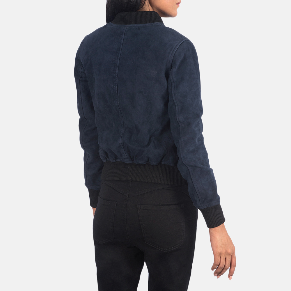 Blue Suede Leather Jacket