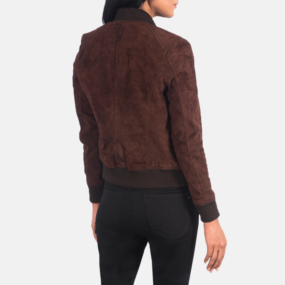 Brown suede leather jacket